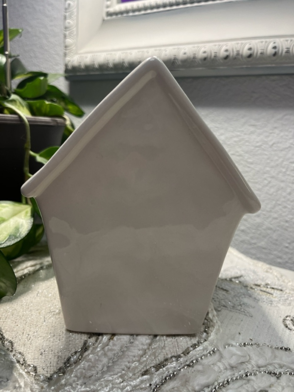 NWOT Rae Dunn Ceramic Bird House  "Dream Big" Piggy Bank - White - Picture 4 of 6